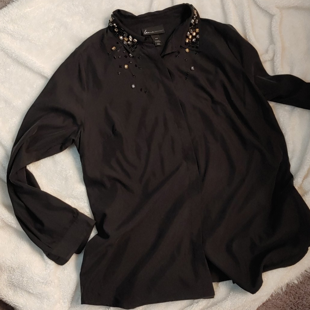 Lane Bryant 1X (14/16) long sleeve button down